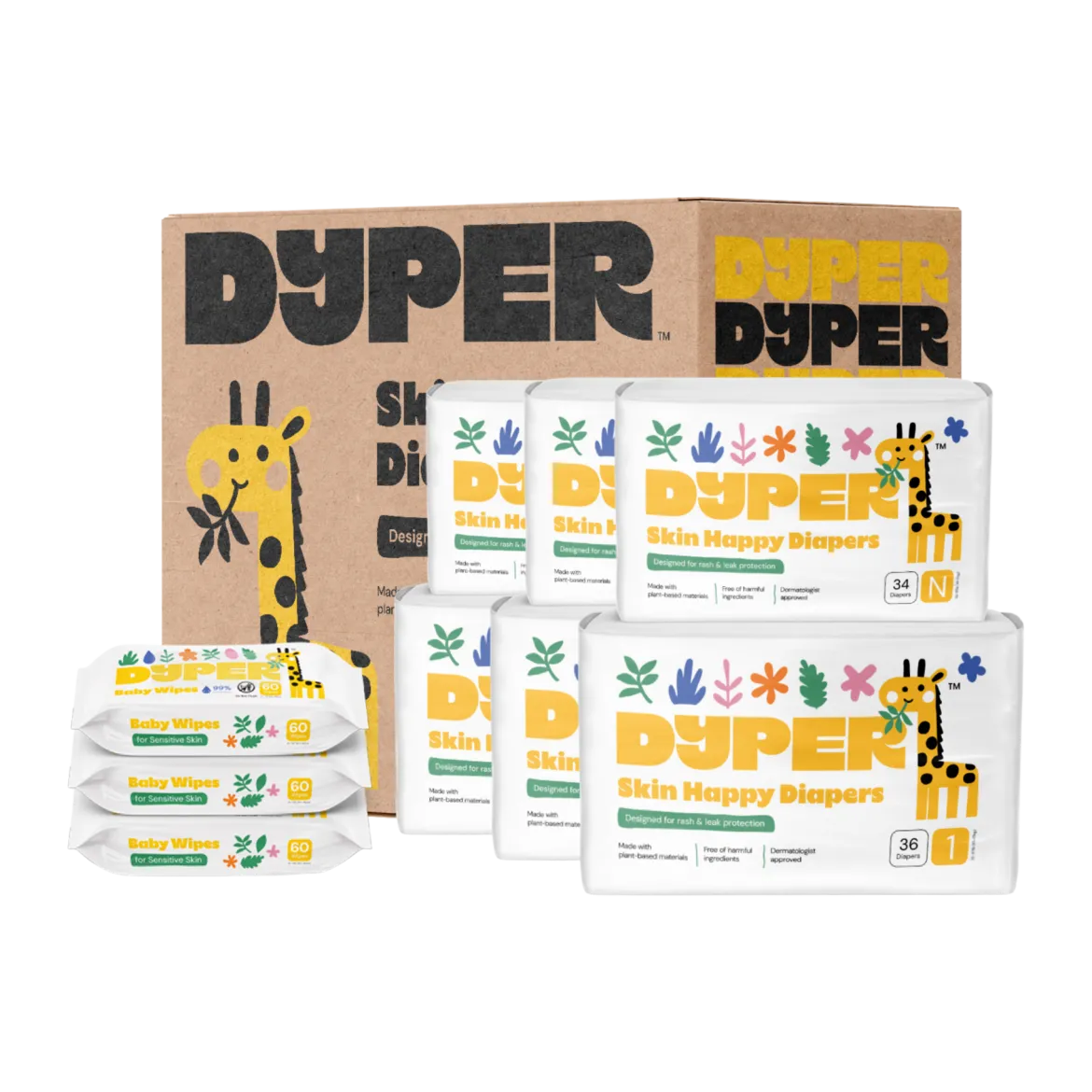 Newborn Diapers and Wipes Starter Bundle