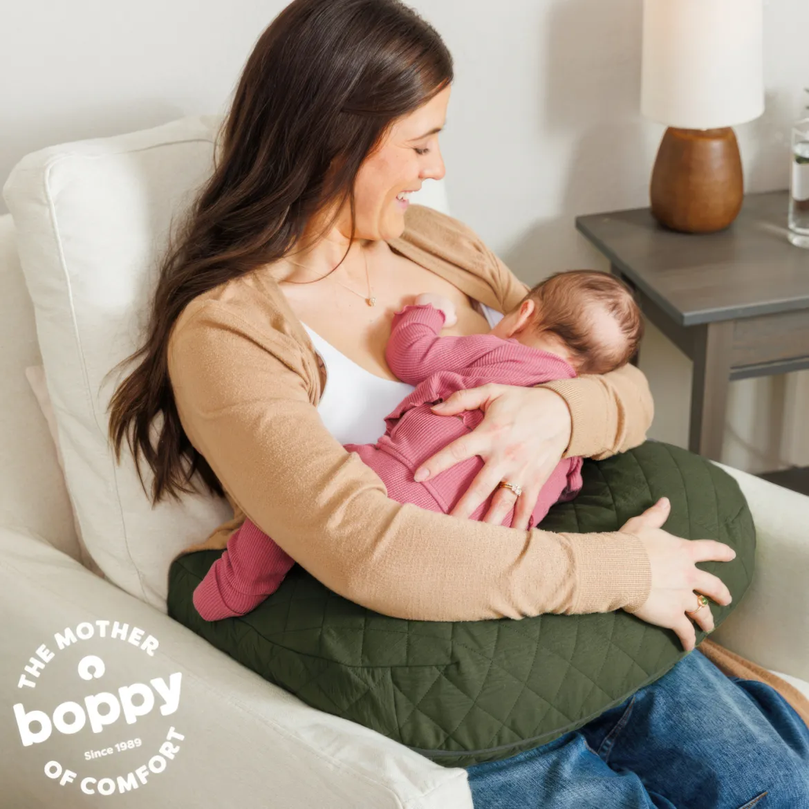 Nursing Pillow with Luxe Fabric Cover