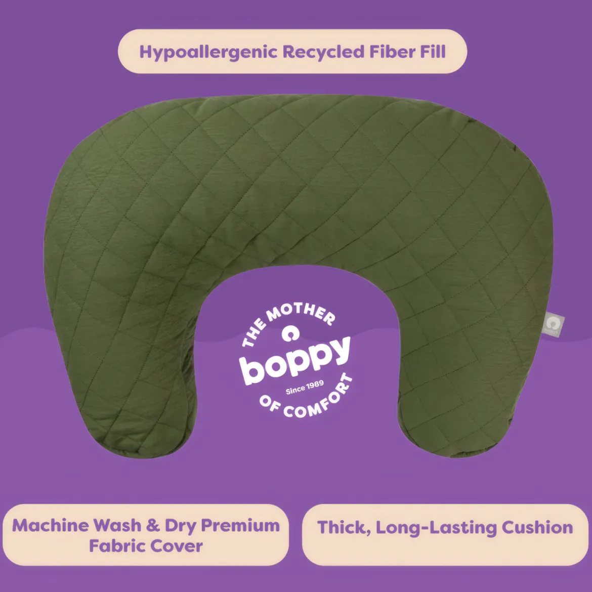 Nursing Pillow with Luxe Fabric Cover