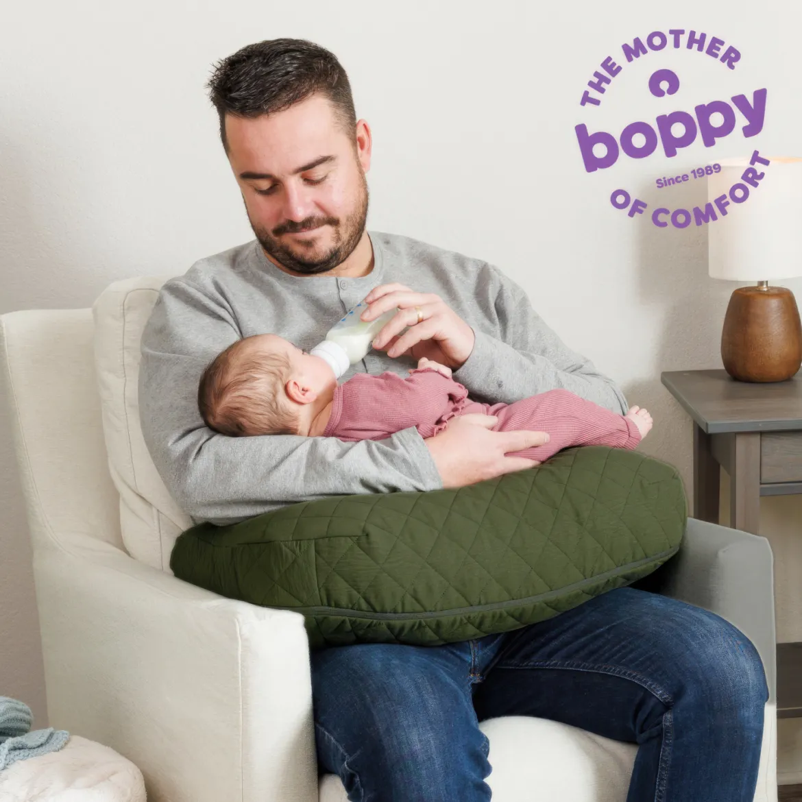 Nursing Pillow with Luxe Fabric Cover
