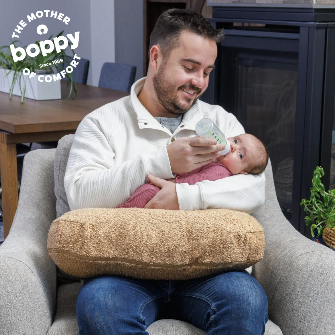 Nursing Pillow with Luxe Fabric Cover