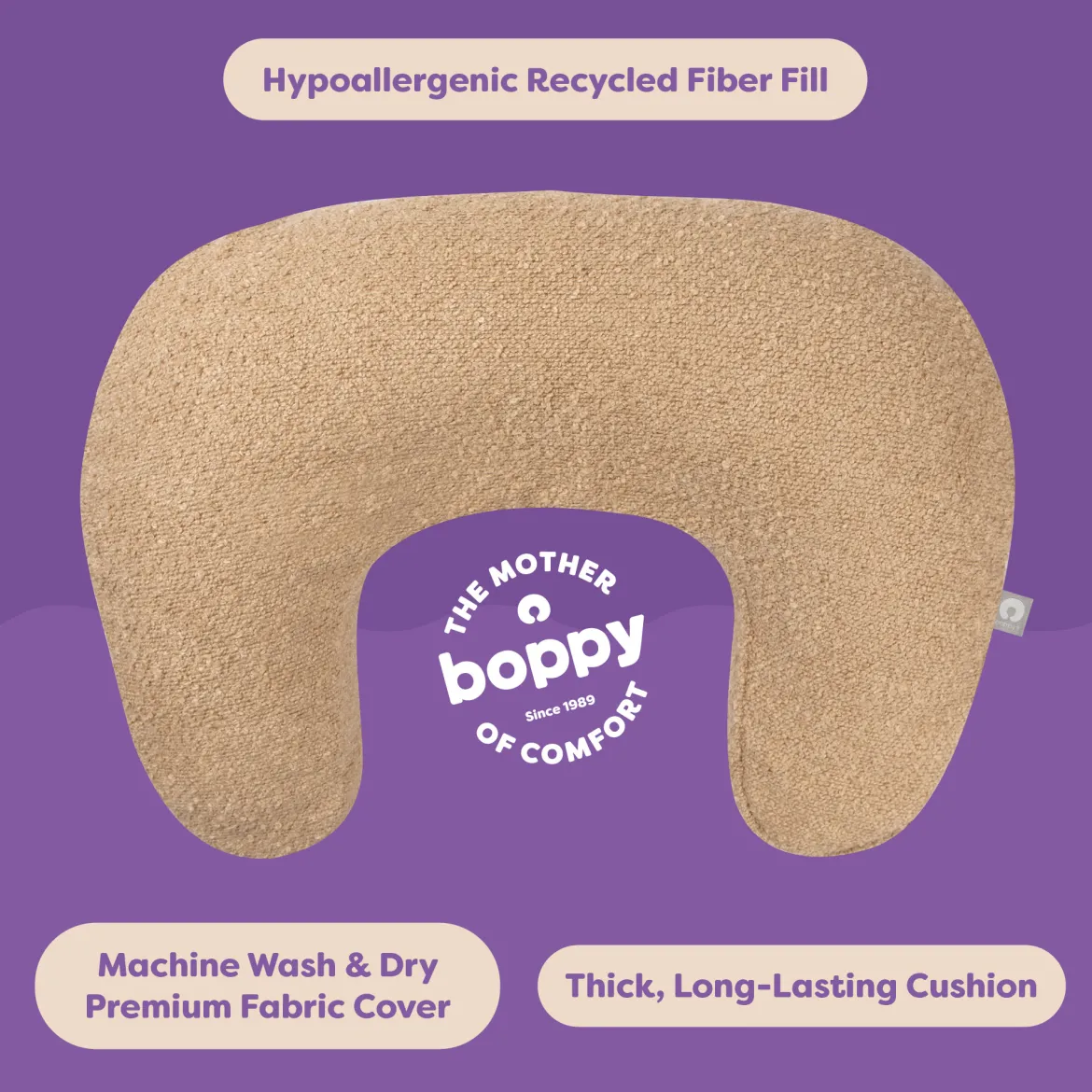 Nursing Pillow with Luxe Fabric Cover