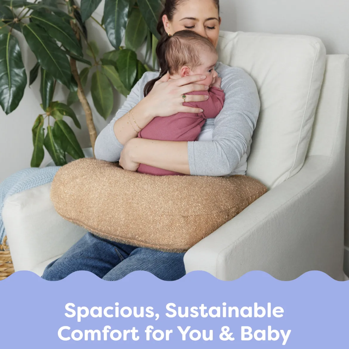 Nursing Pillow with Luxe Fabric Cover