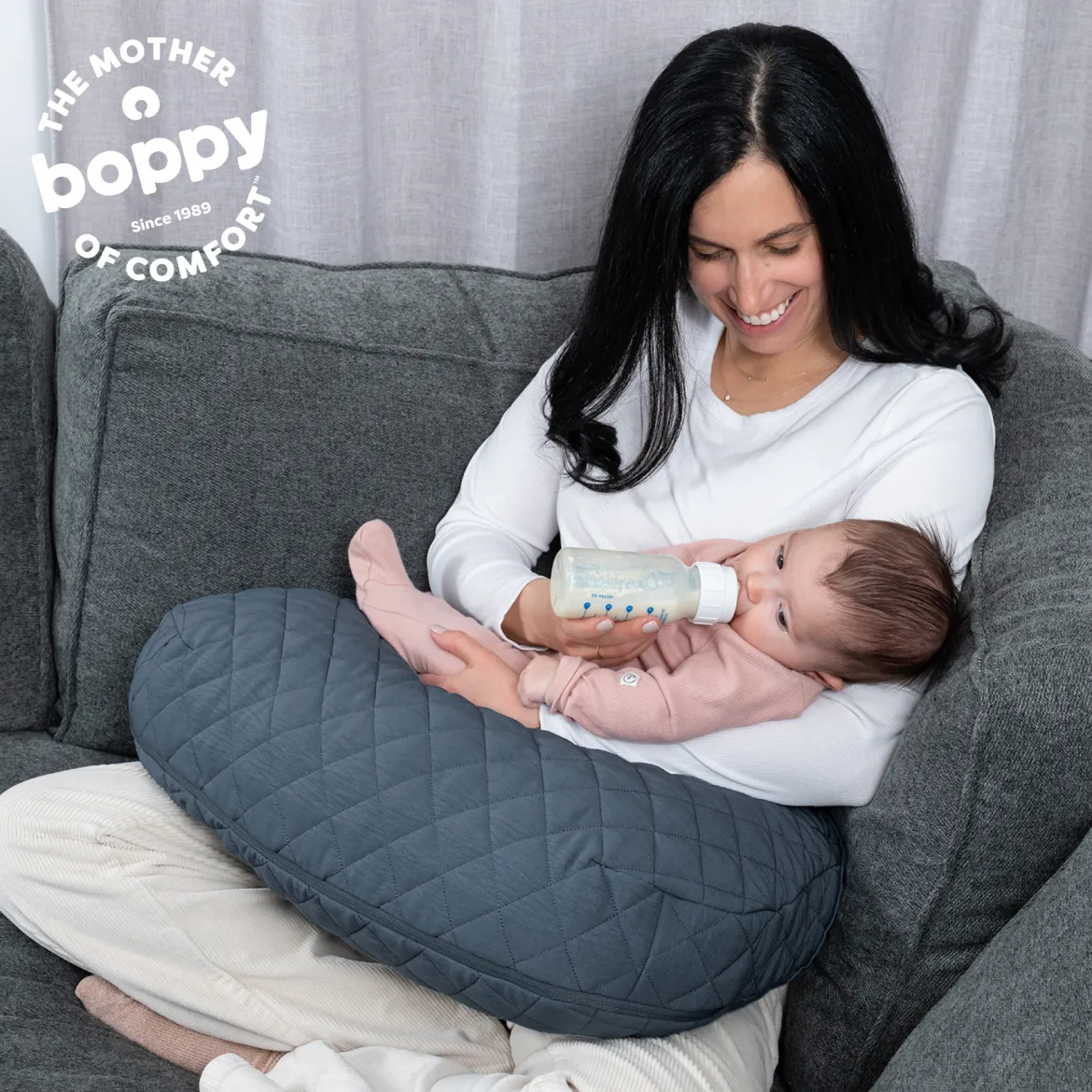 Nursing Pillow with Luxe Fabric Cover
