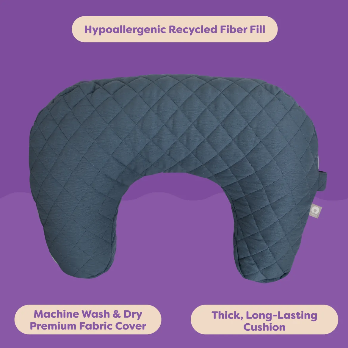 Nursing Pillow with Luxe Fabric Cover