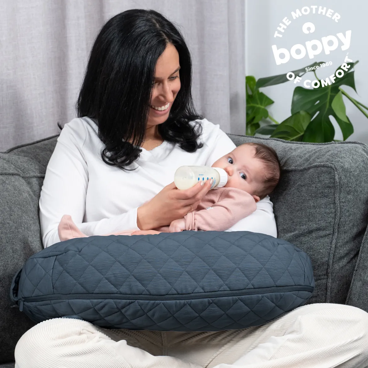 Nursing Pillow with Luxe Fabric Cover
