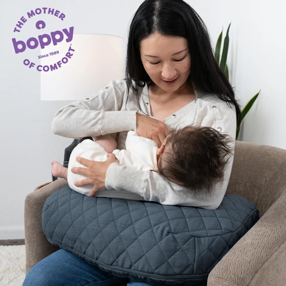 Nursing Pillow with Luxe Fabric Cover