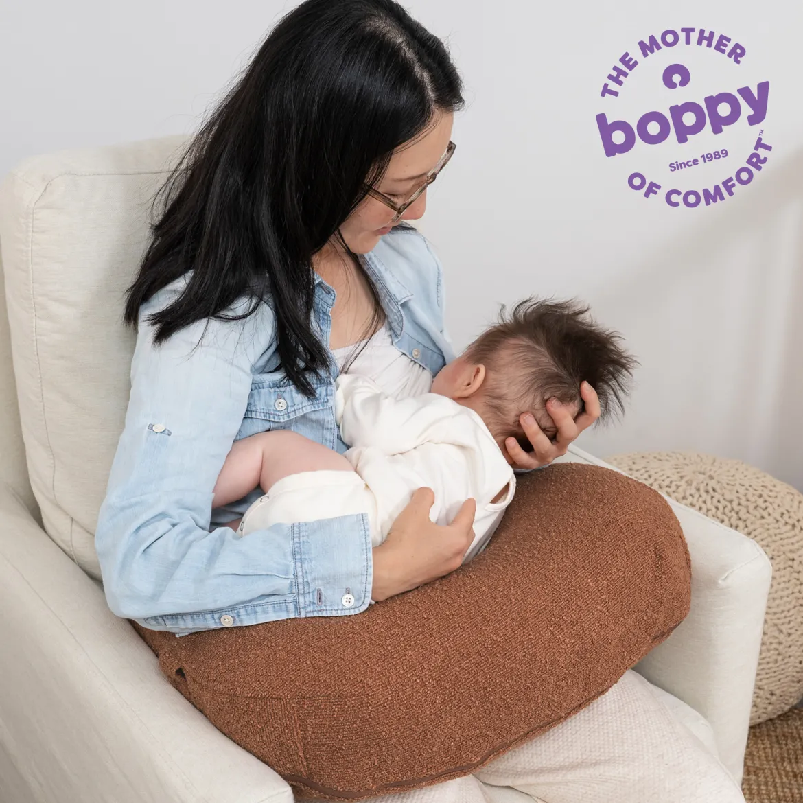 Nursing Pillow with Luxe Fabric Cover