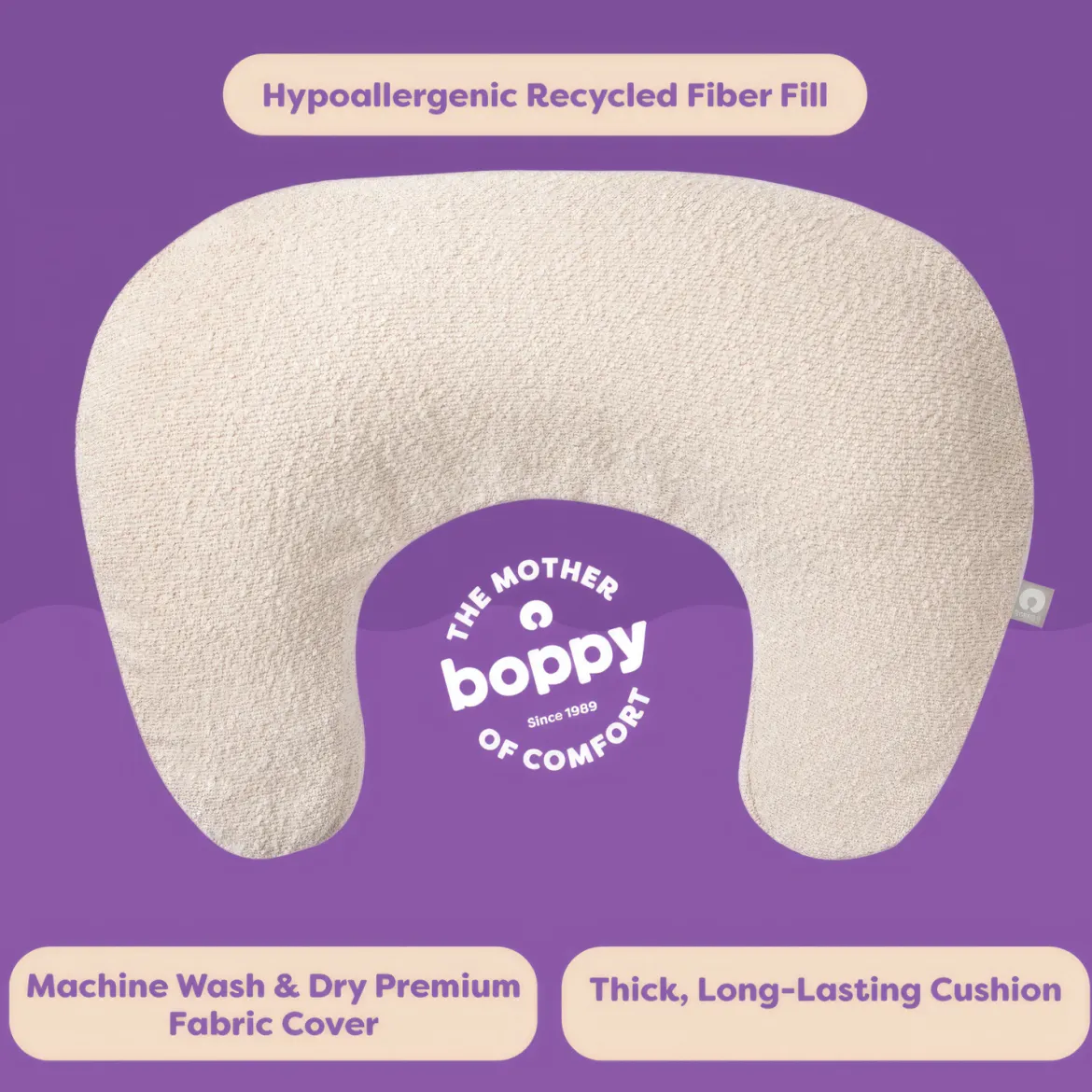 Nursing Pillow with Luxe Fabric Cover