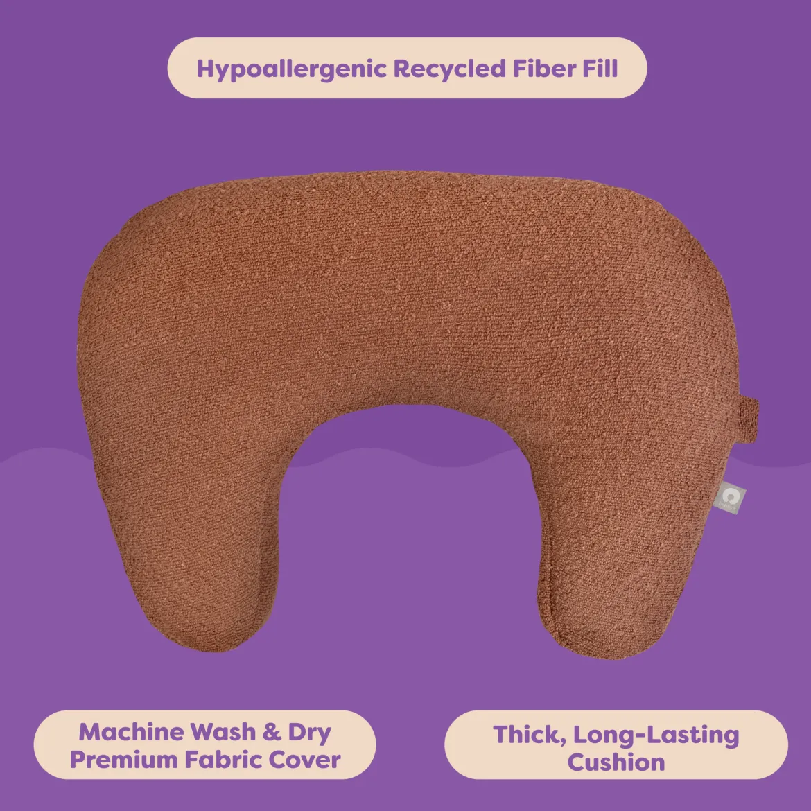 Nursing Pillow with Luxe Fabric Cover