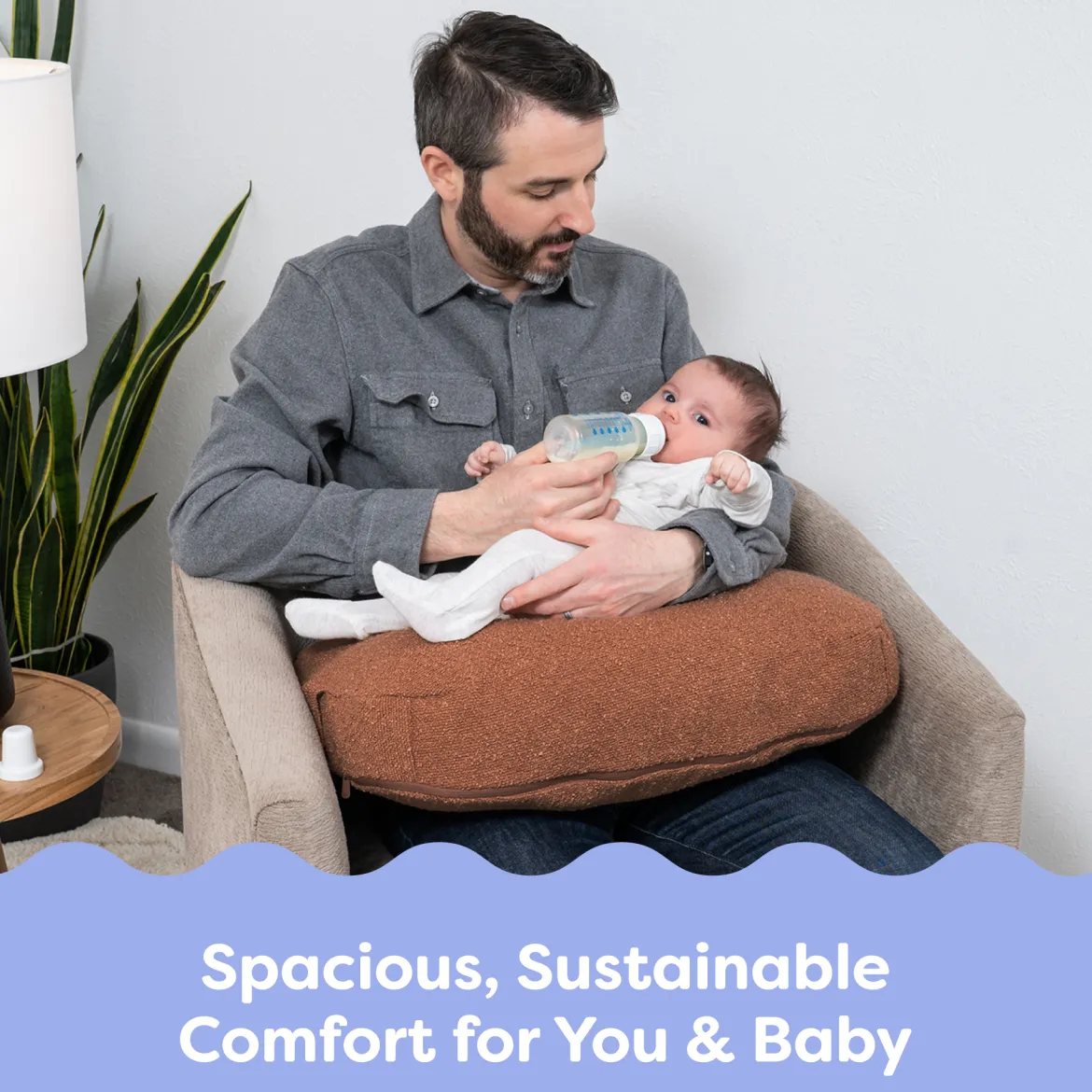 Nursing Pillow with Luxe Fabric Cover