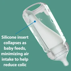 Options+ Wide-Neck Silicone Baby Bottle Set