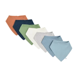 Organic Cotton Bandana Bib (7 Pack)