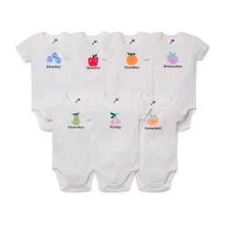 Organic Cotton Days Of The Week Bodysuit (7 Pack)
