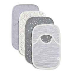 Organic Cotton Lap Bib & Burp Cloth 8-Piece Gift Set
