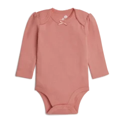 Organic Cotton Long-Sleeve Solid Bodysuits (5 Pack)