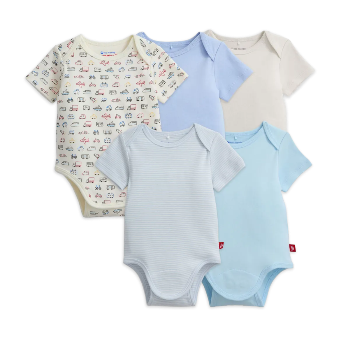 Organic Cotton Magnetic Bodysuit 5 Pack Bundle