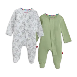 Organic Cotton Magnetic Footie 2 Pack Bundle