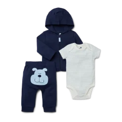 Organic Cotton 3-Piece Hoodie Set