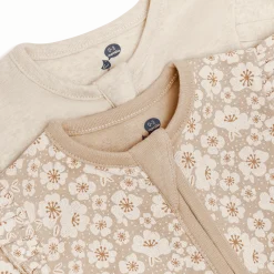 Organic Cotton Ruffle 2-Way Zip Footie (2 Pack)