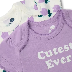 Organic Cotton Short-Sleeve Printed Bodysuit (5 Pack)
