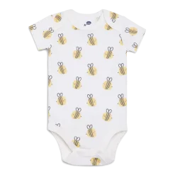 Organic Cotton Short-Sleeve Printed Bodysuit (5 Pack)