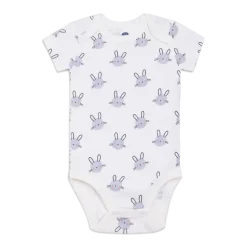 Organic Cotton Short-Sleeve Printed Bodysuit (5 Pack)