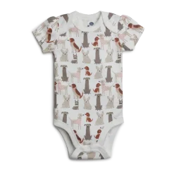 Organic Cotton Short-Sleeve Printed Bodysuit (5 Pack)