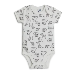 Organic Cotton Short-Sleeve Printed Bodysuit (5 Pack)