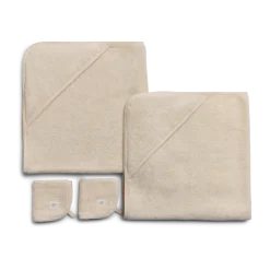 Organic Cotton Towel and Washcloth 4-Piece Set