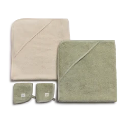 Organic Cotton Towel and Washcloth 4-Piece Set