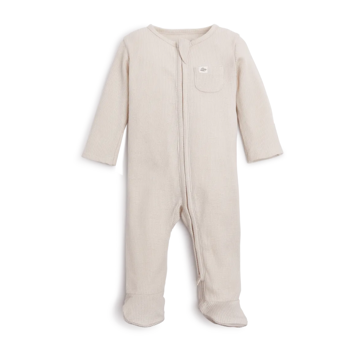 Organic Cotton Waffle 2-Way Zip Footie