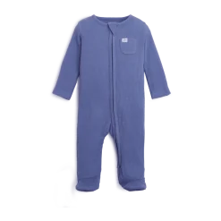 Organic Cotton Waffle 2-Way Zip Footie