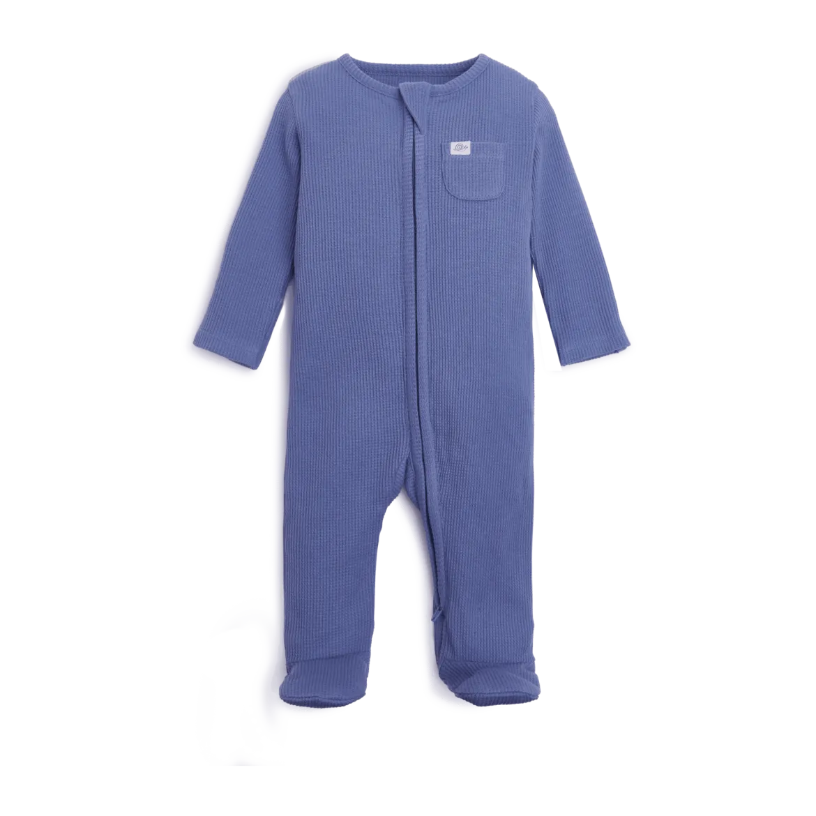 Organic Cotton Waffle 2-Way Zip Footie