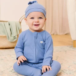 Organic Cotton Waffle 2-Way Zip Footie