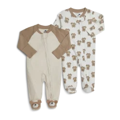 Organic Cotton 2-Way Zip Footie (2 Pack)