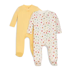 Organic Cotton 2-Way Zip Footie (2 Pack)
