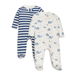 Organic Cotton 2-Way Zip Footie (2 Pack)