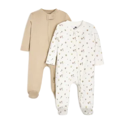 Organic Cotton 2-Way Zip Footie (2 Pack)