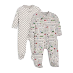 Organic Cotton 2-Way Zip Footie (2 Pack)
