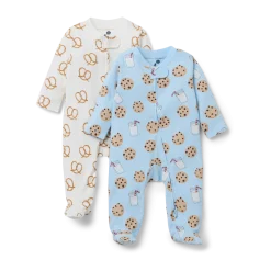 Organic Cotton 2-Way Zip Footie (2 Pack)