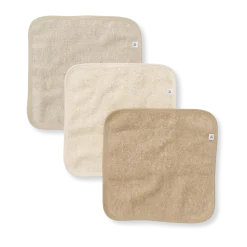 Organic Cotton Woven Terry Solid Washcloths (3 Pack)