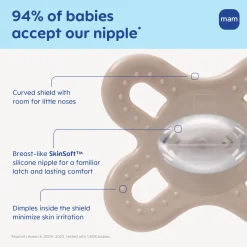 Original Start Matte Newborn Baby Pacifier 0-3 Months (4 Pack)