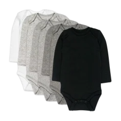 5-Pack Organic Cotton Long Sleeve Bodysuit