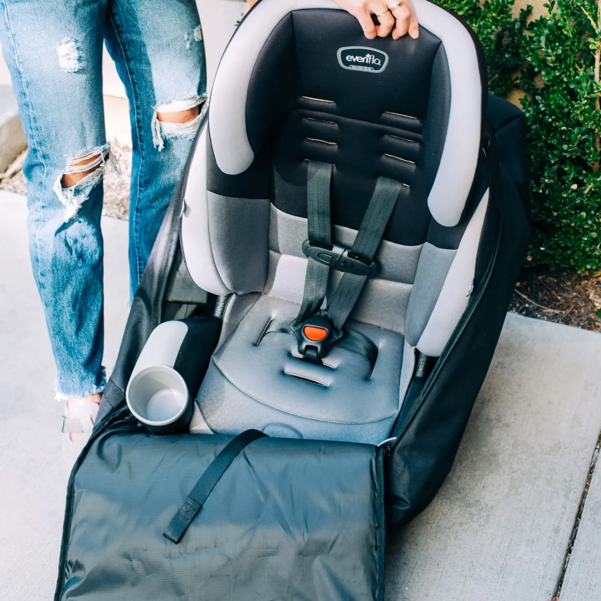 Padded Backpack Car Seat Travel Bag