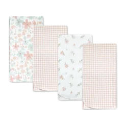 4-Piece Flannel Receiving Blanket