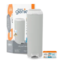 Platinum Stainless Steel Diaper Pail with Easy Roll Refill Bags