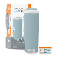 Platinum Stainless Steel Diaper Pail with Easy Roll Refill Bags