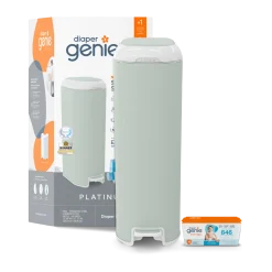 Platinum Stainless Steel Diaper Pail with Easy Roll Refill Bags