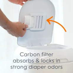 Platinum Stainless Steel Diaper Pail Gift Set